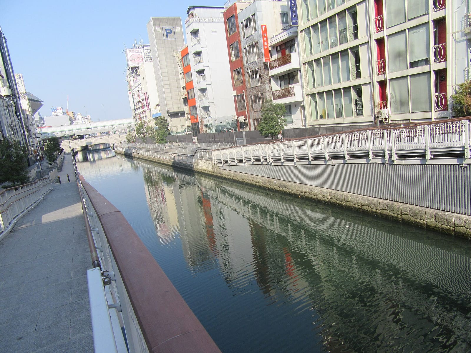 道頓堀川沿いの景色